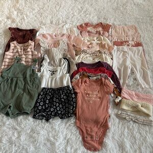 Carter's Assorted Kids One Pieces sets pants Pink, Green, White, Black 3 months